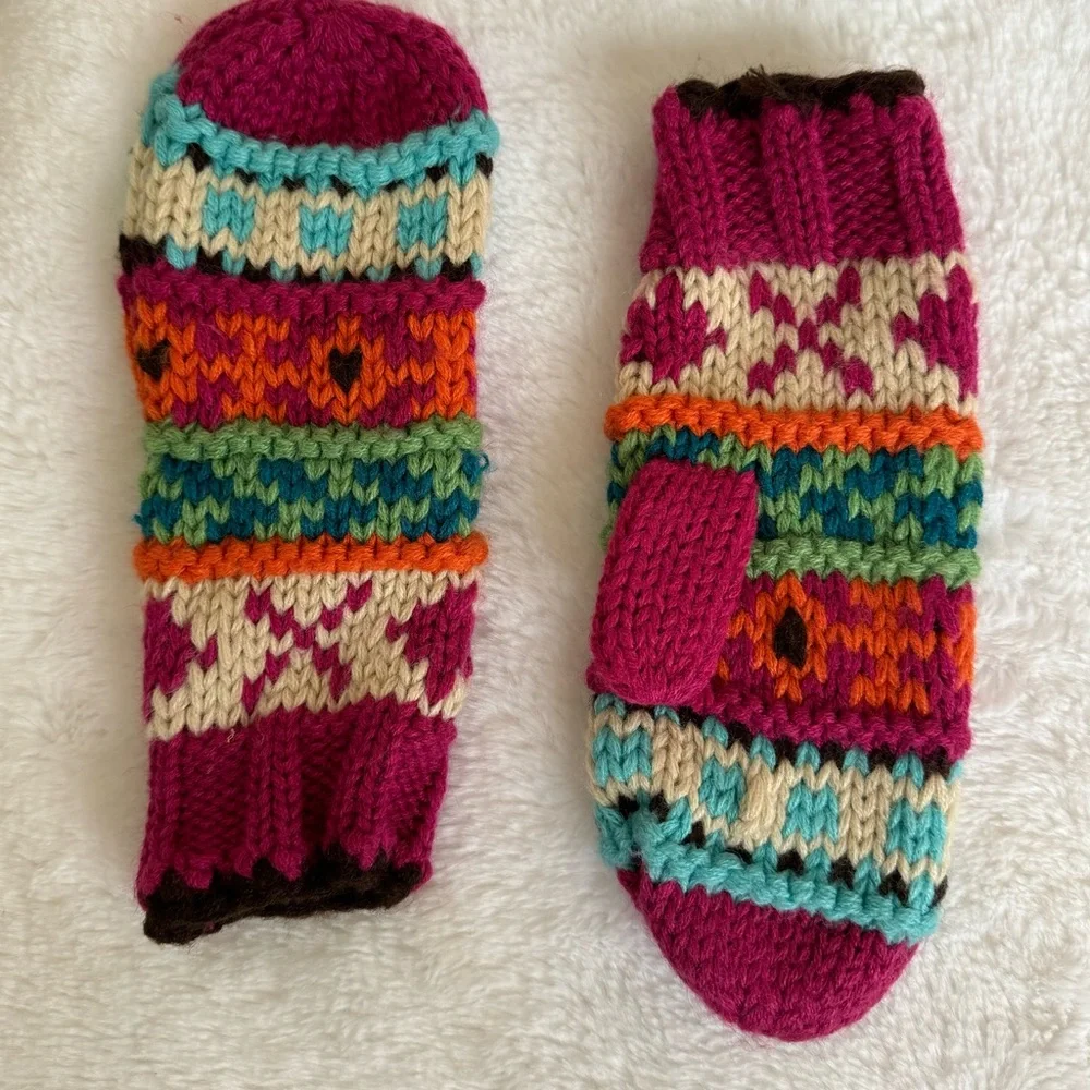 Girls Gap Knit Gloves Size S